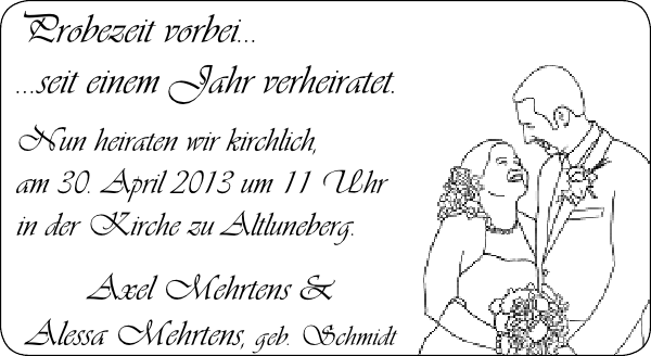 Probezeit Vorbei Seit Einem Verheiratet Hochzeit Nordsee Zeitung