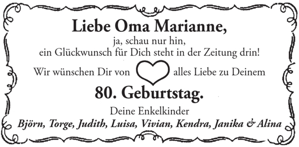 Liebe Oma Marianne Geburtstag Stader eblatt